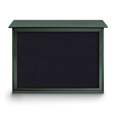 Indoor Enclosed Combo Board,42x32,Bronze Frame/Black & Forbo